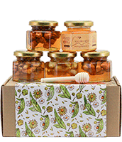 новогодний подарок мёд с орехами