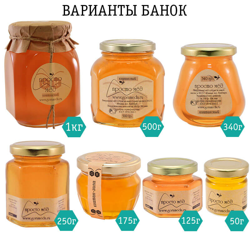 мёд в стеклянной банке с логотипом на выбор от gorameda.ru